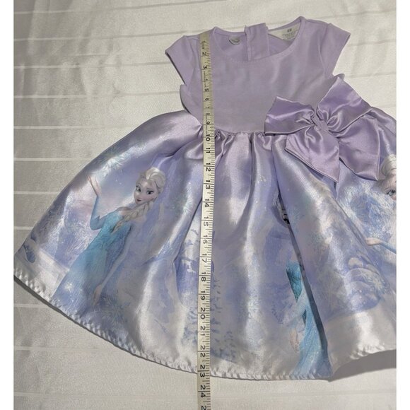 H&M Disney Frozen Elsa Dress 3T-4T Dress Up Play Bow Purple - Picture 9 of 9